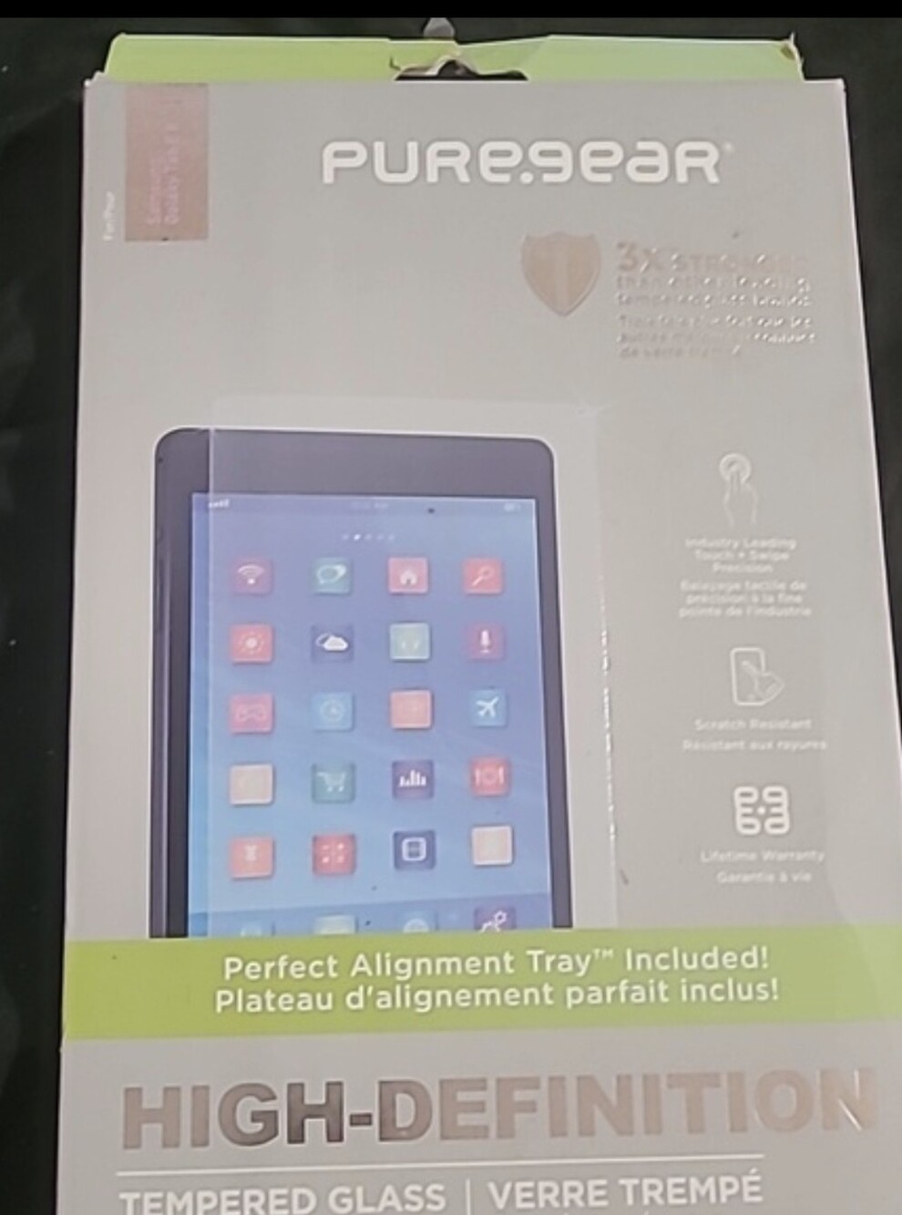 High-Definition Tempered Glass Screen Protector for Tablets - White